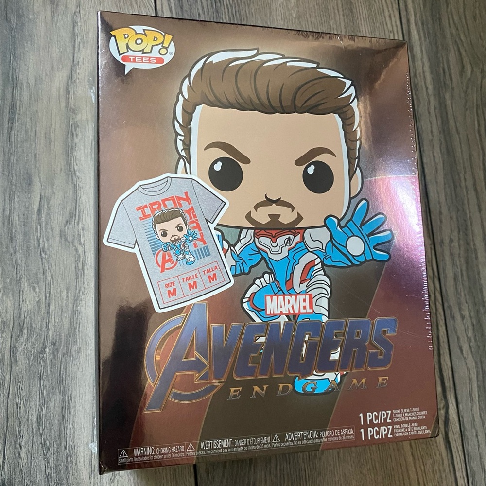 NEW Funko Pop! Avengers Endgame Iron Man Pop and T-Shirt Bundle Target Exclusive - Picture 4 of 9
